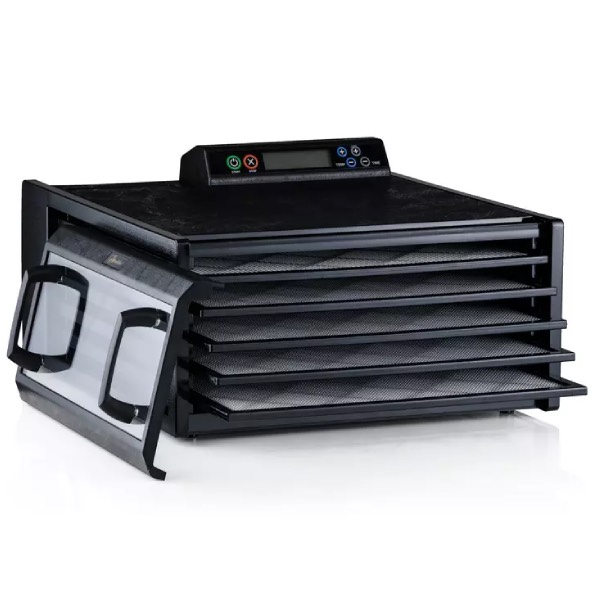 'Excalibur' dehydrator - a powerful kitchen tool for making healthy meals with fresh plant foods. With a dehydrator you can easily dry fruits, vegetables and herbs, as well as making slightly warmed raw vegan meals without cooking and while preserving all the nutritional value of the foods.