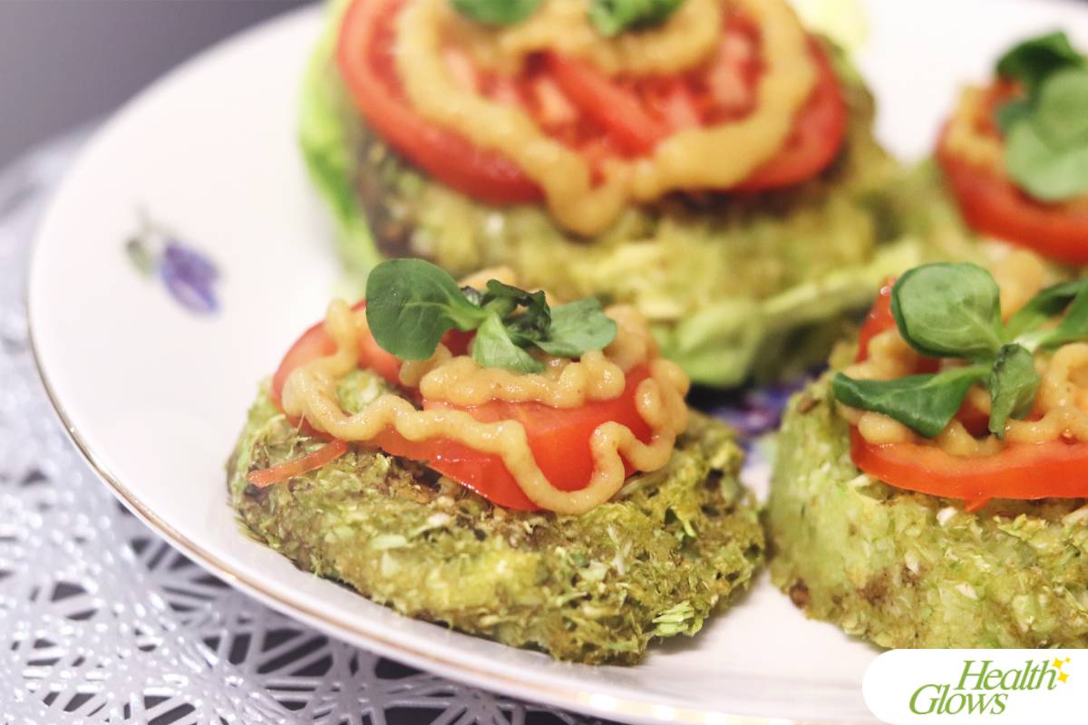 The recipe 'Celery Burgers' from the dehydrator recipe e-book 'Raw yet Warm'.